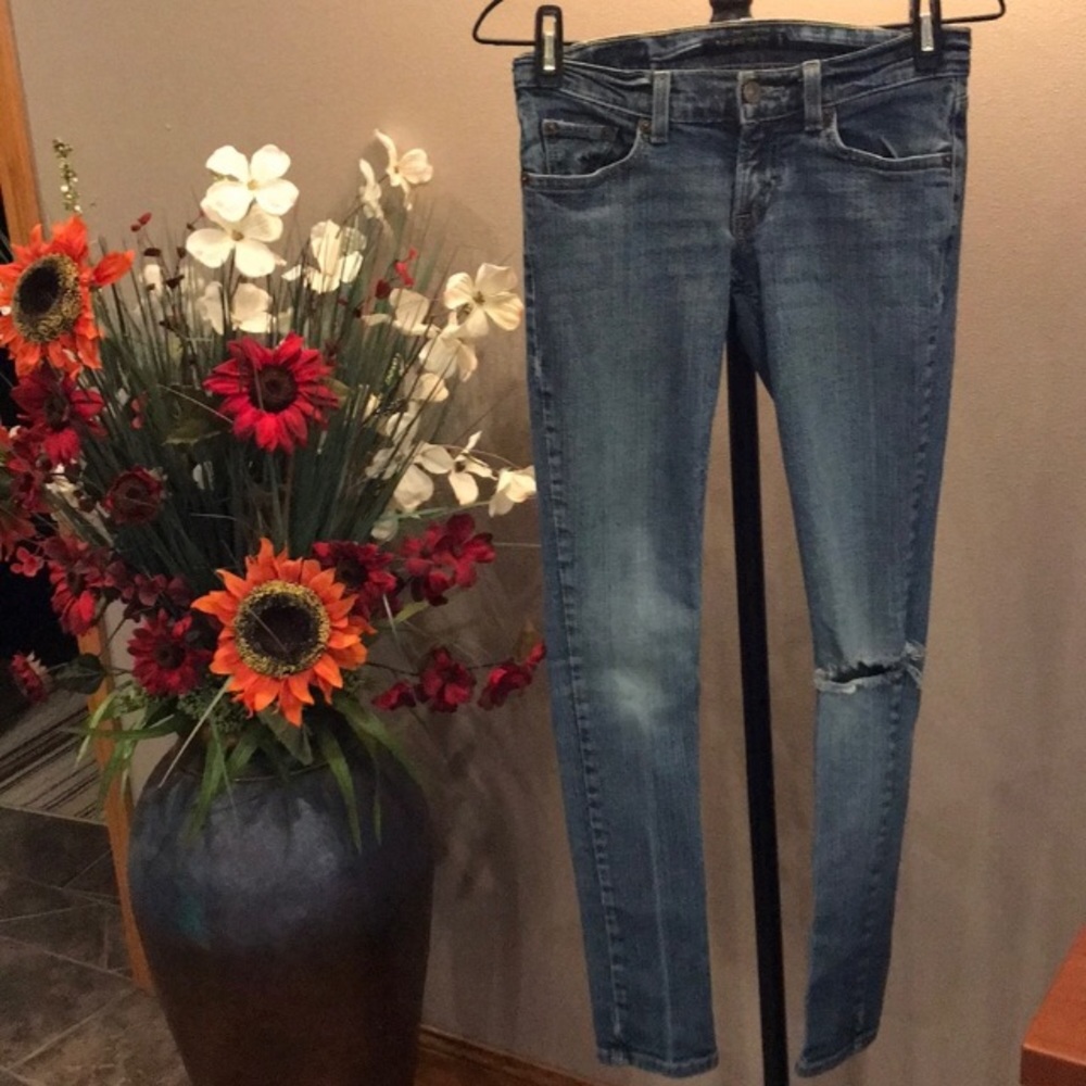 Levi’s 524 distressed jeans. Size 0 Inseam 29
